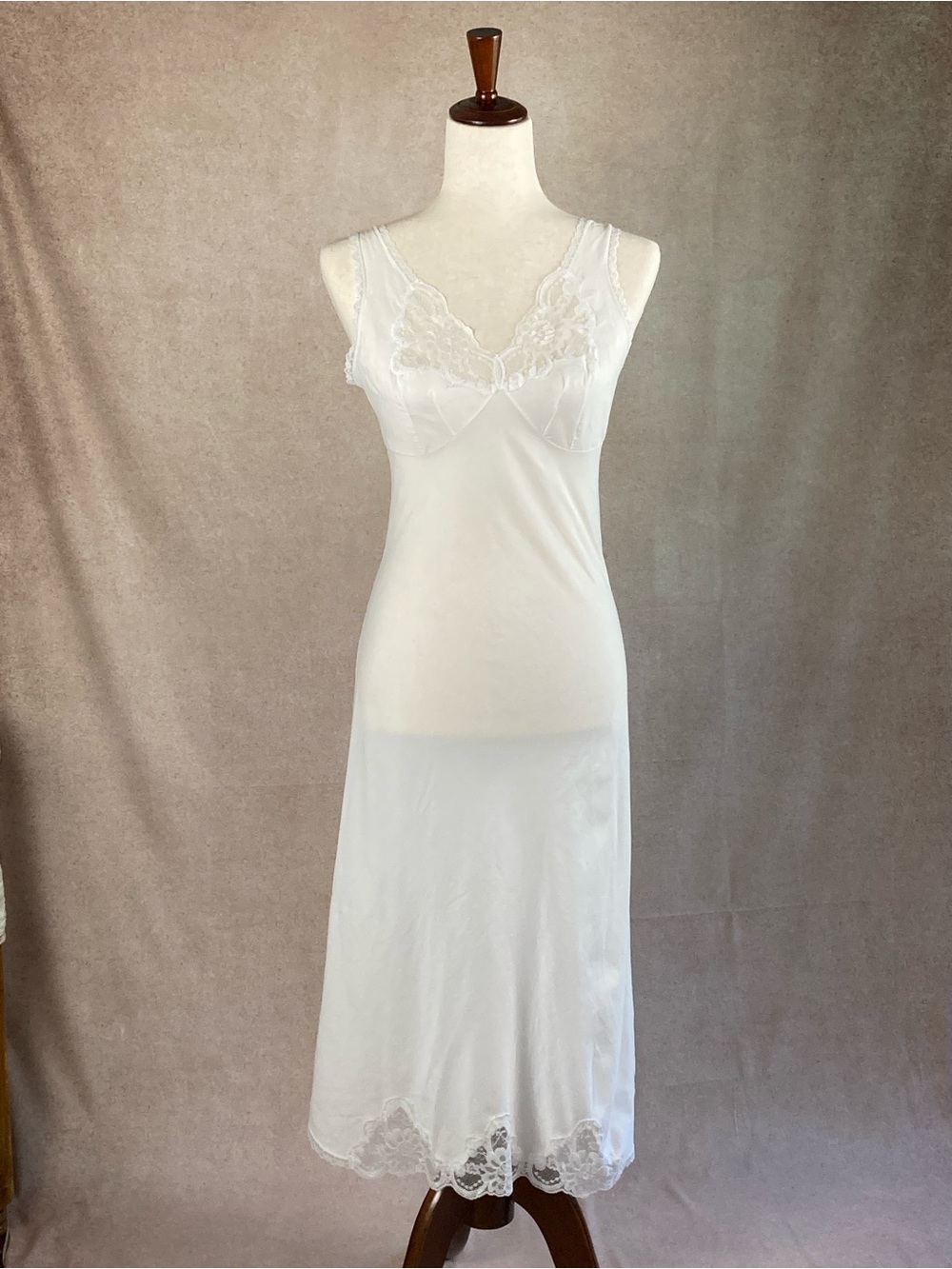 Classic Pure White Lace-Trim Full Slip